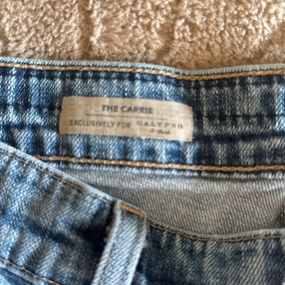 Ag Adriano Goldschmied Blue Distressed Jean Shorts - Picture 5 of 6